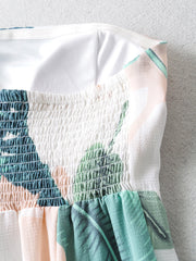 Strampler mit Tube-Top und Bananenblatt-Print