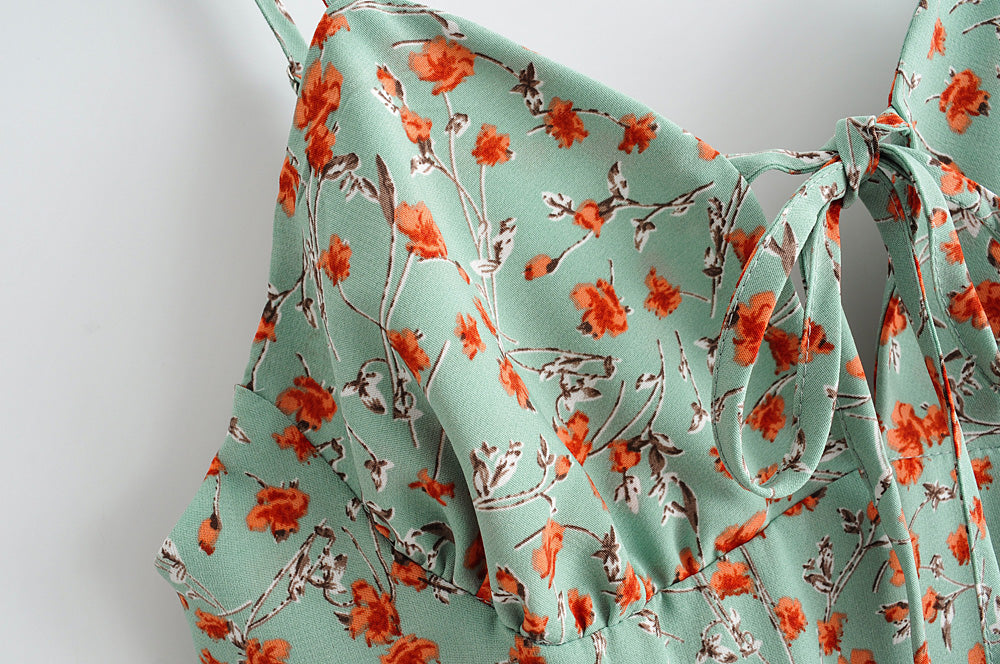 Streetable Elegant Printing Gallus Siamese Hosen Romper
