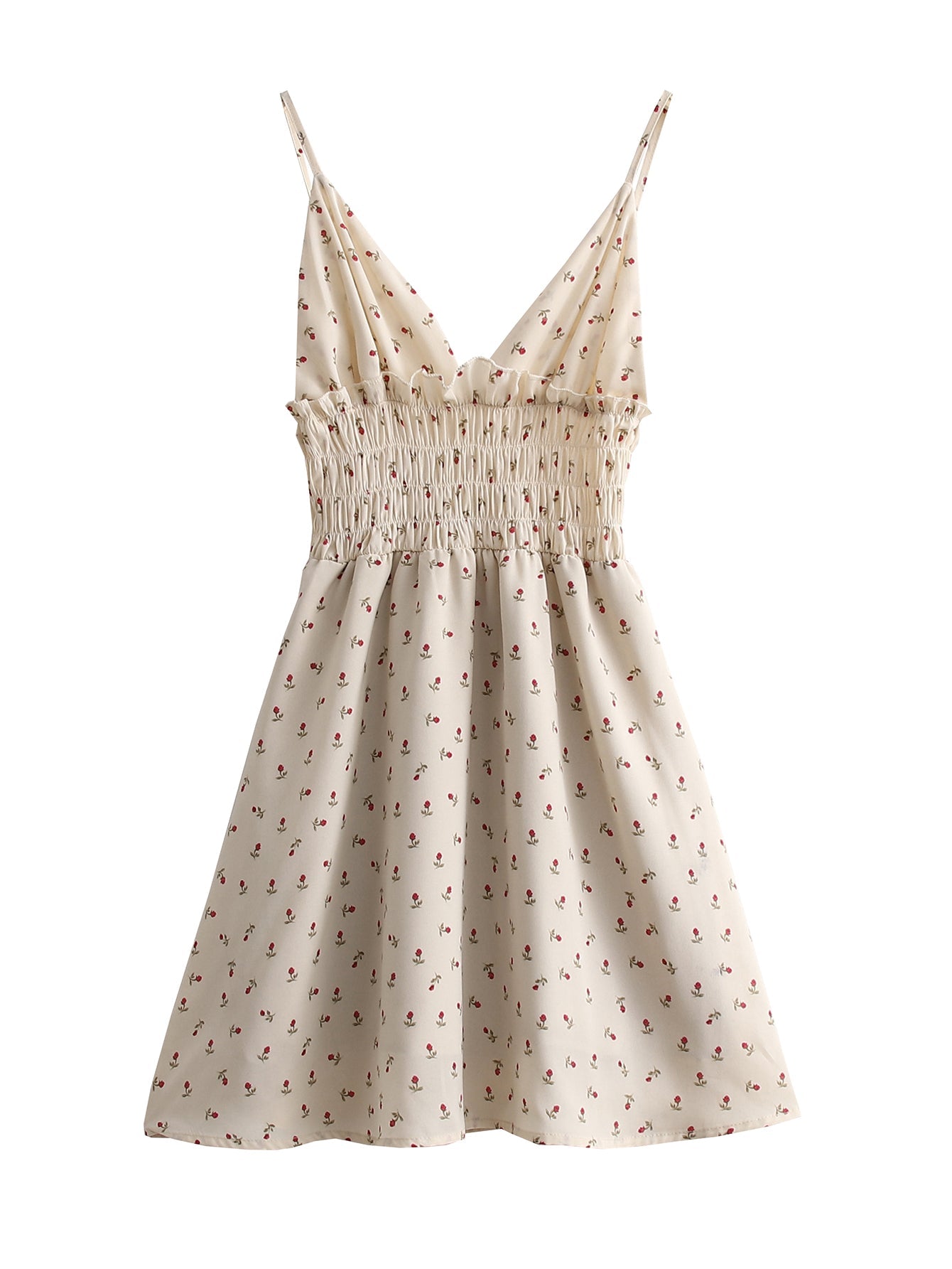 Sundress Same Spaghetti-Strap Floral Print Dress