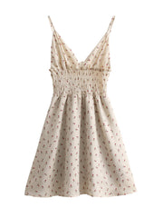 Sundress Same Spaghetti-Strap Floral Print Dress