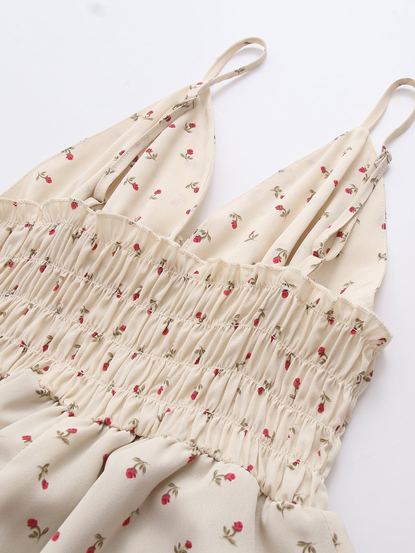 Sundress Same Spaghetti-Strap Floral Print Dress