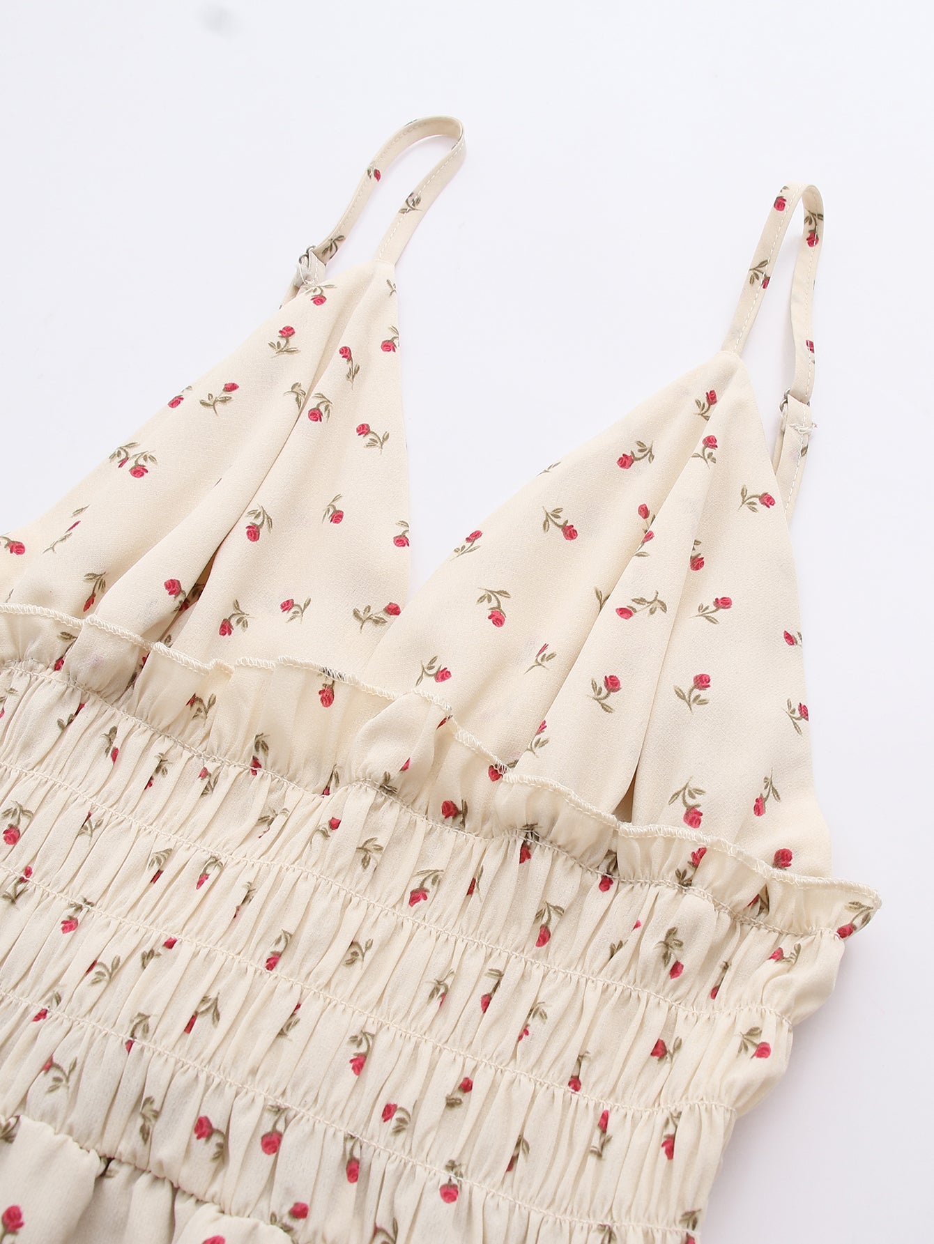 Sundress Same Spaghetti-Strap Floral Print Dress