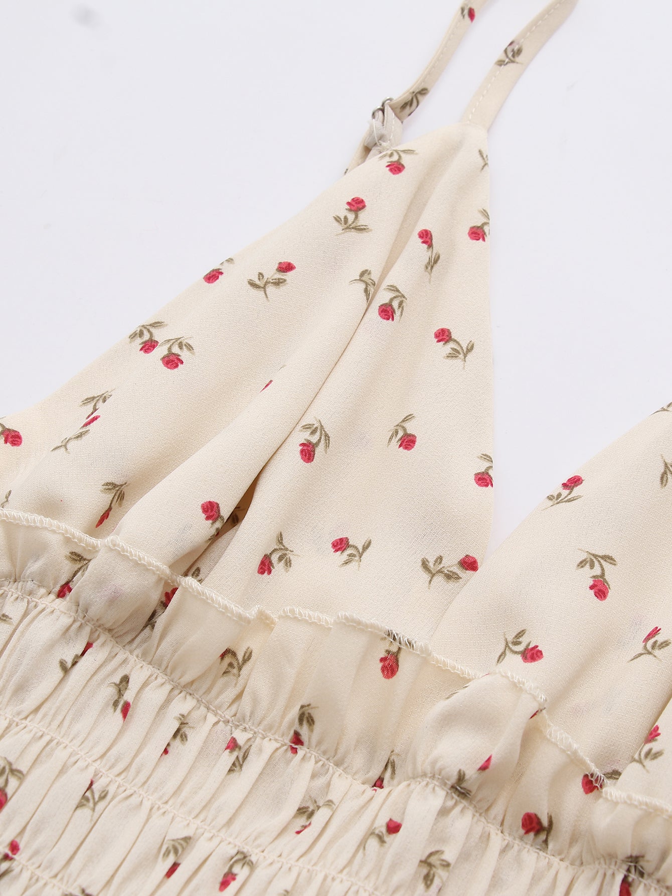 Sundress Same Spaghetti-Strap Floral Print Dress