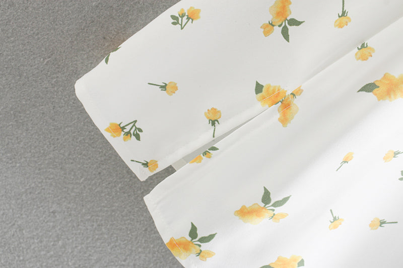 Robe nuisette simple et ajustée à imprimé élégant