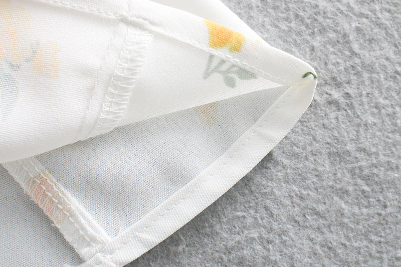 Robe nuisette simple et ajustée à imprimé élégant