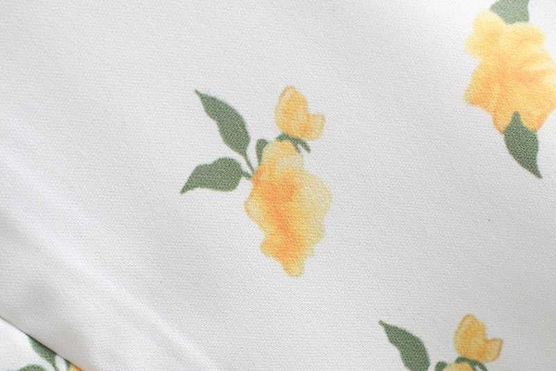 Robe nuisette simple et ajustée à imprimé élégant