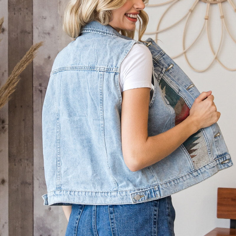 Stitching Denim Vest Vest Jacket