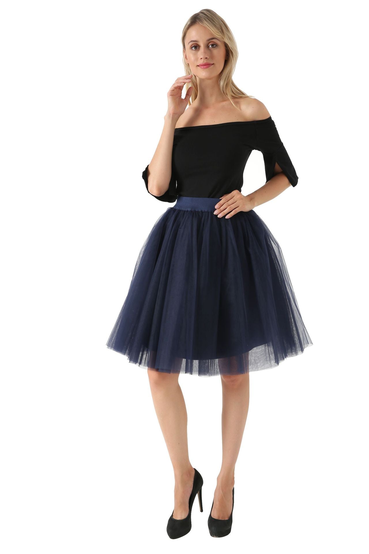 Mesh Pleated Bubble Skirt 5 Layer Mesh Skirt Tulle Skirt
