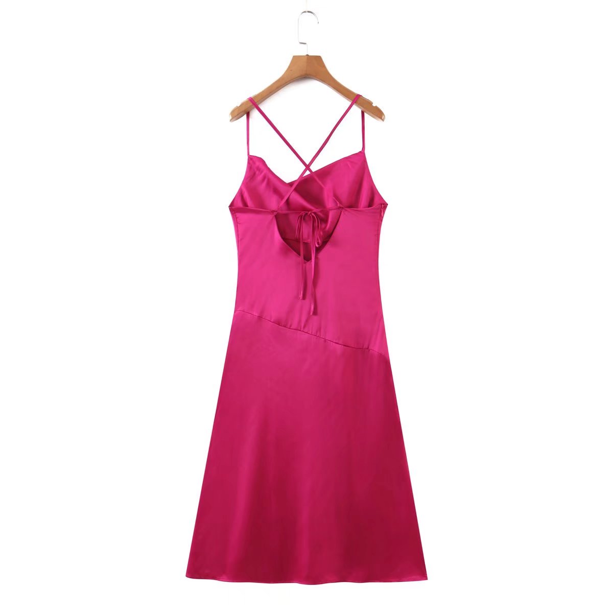 Satin-Trägerkleid
