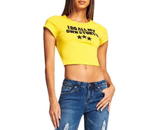 Street Culture Letter Graphic Print Short-Sleeve T-shirt Pullover Short Small Top