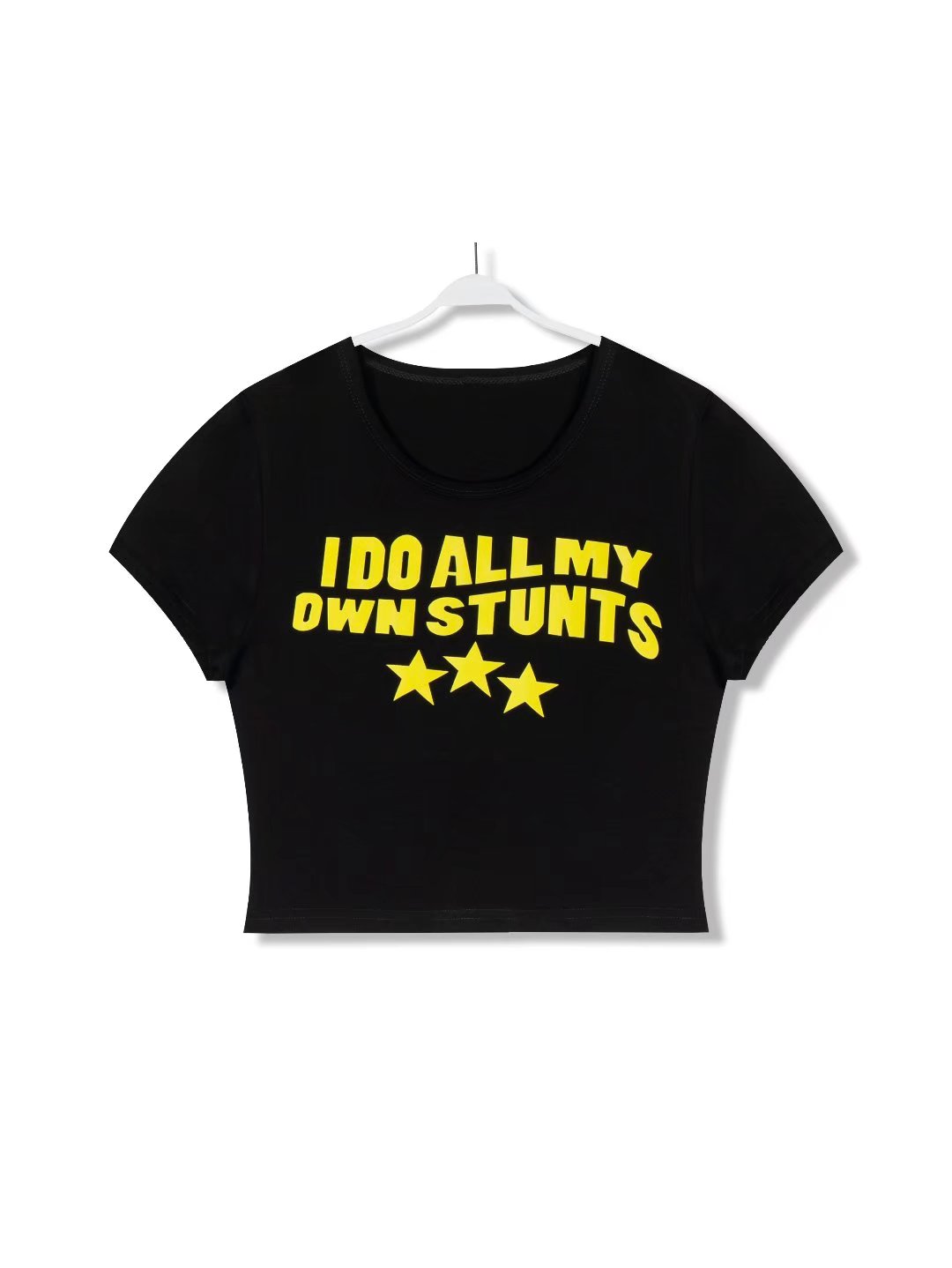 Street Culture Letter Graphic Print Short-Sleeve T-shirt Pullover Short Small Top