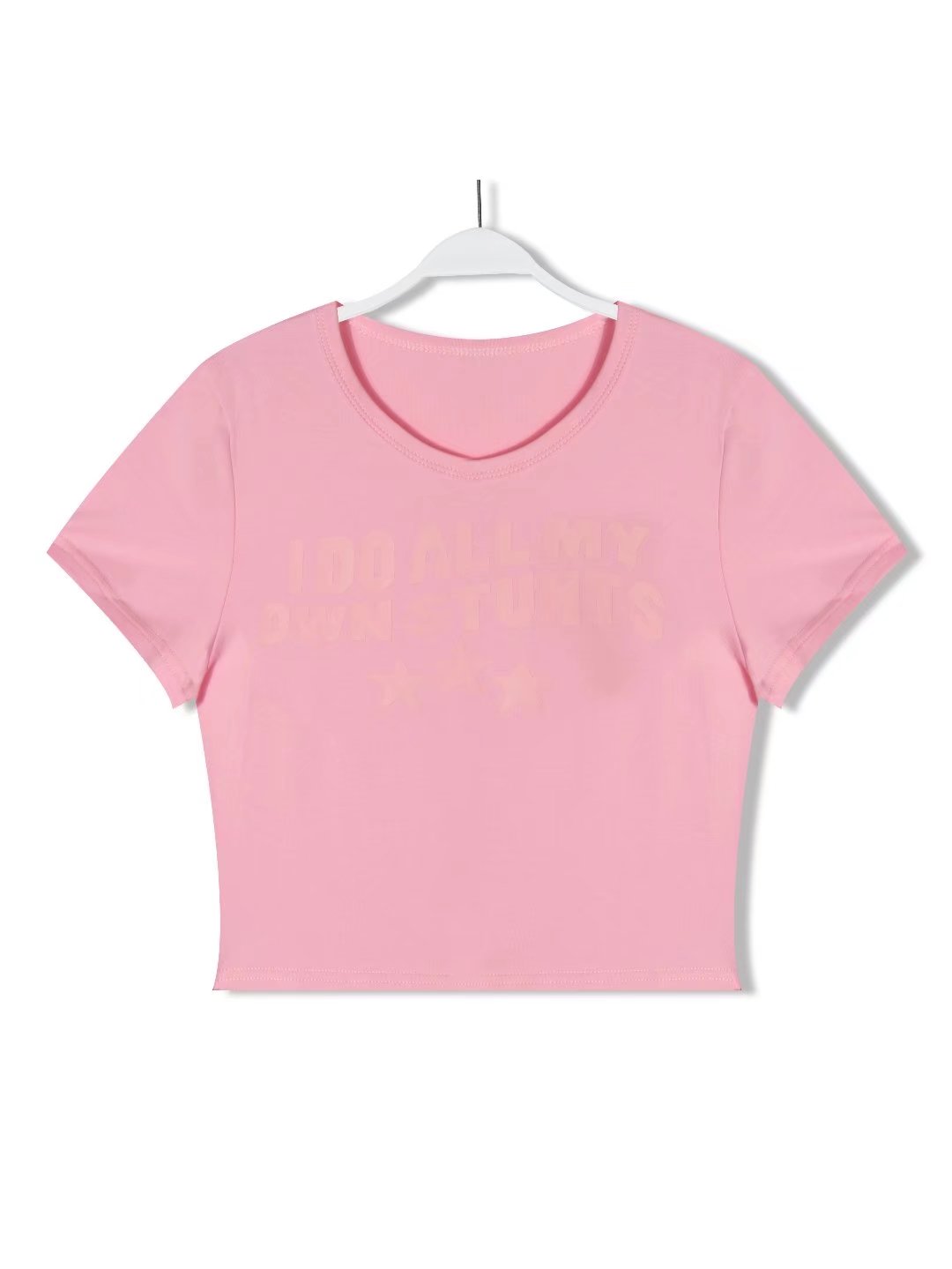 Street Culture Letter Graphic Print Short-Sleeve T-shirt Pullover Short Small Top