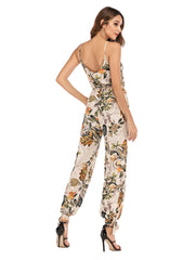 Backless Tether Deep V Plunge Plunge neck Strap Long Conjoined Trousers