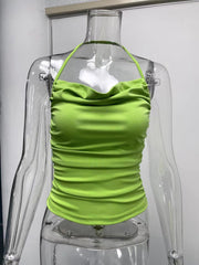 Pile Collar Show Chest Little Suspenders Top