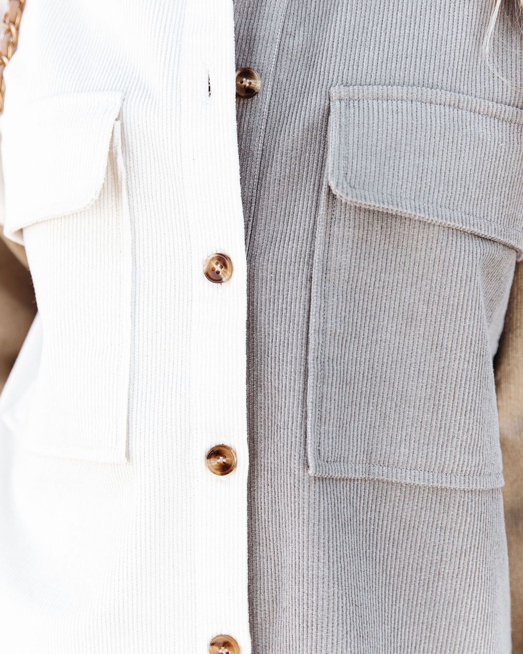Street Hipster Cardigan Contrast Color Lapels Loose Fitting Shirt