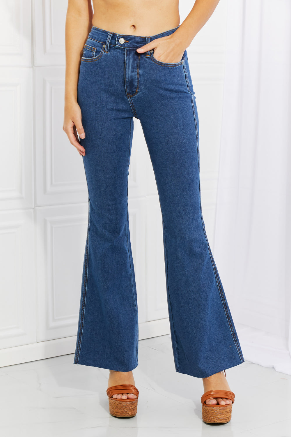 Judy Blue Ava - Jean taille haute effet évasé gainant le ventre