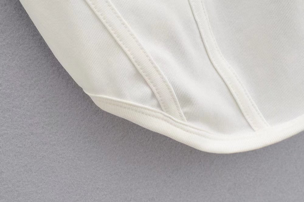Curved Hem Exposed cropped Niche All-Match Wear Boning Corset Boning Corset Camisole