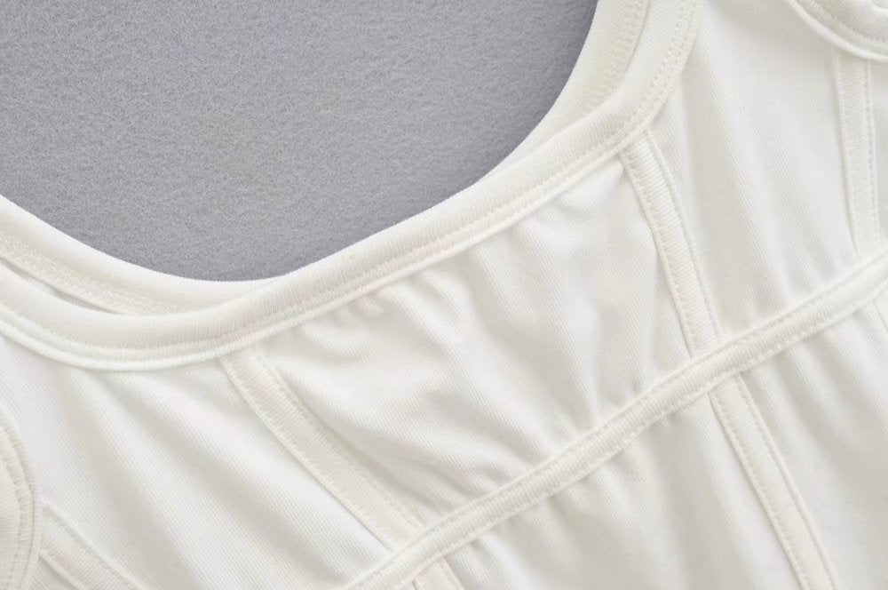 Curved Hem Exposed cropped Niche All-Match Wear Boning Corset Boning Corset Camisole