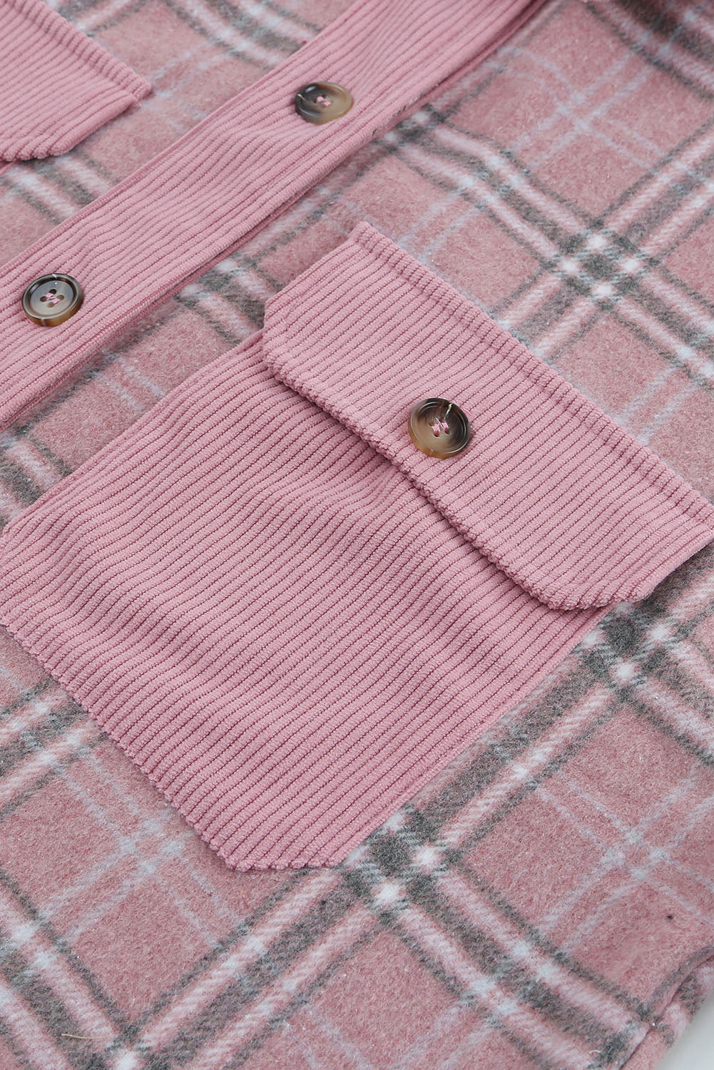 Veste-chemise en velours côtelé à carreaux