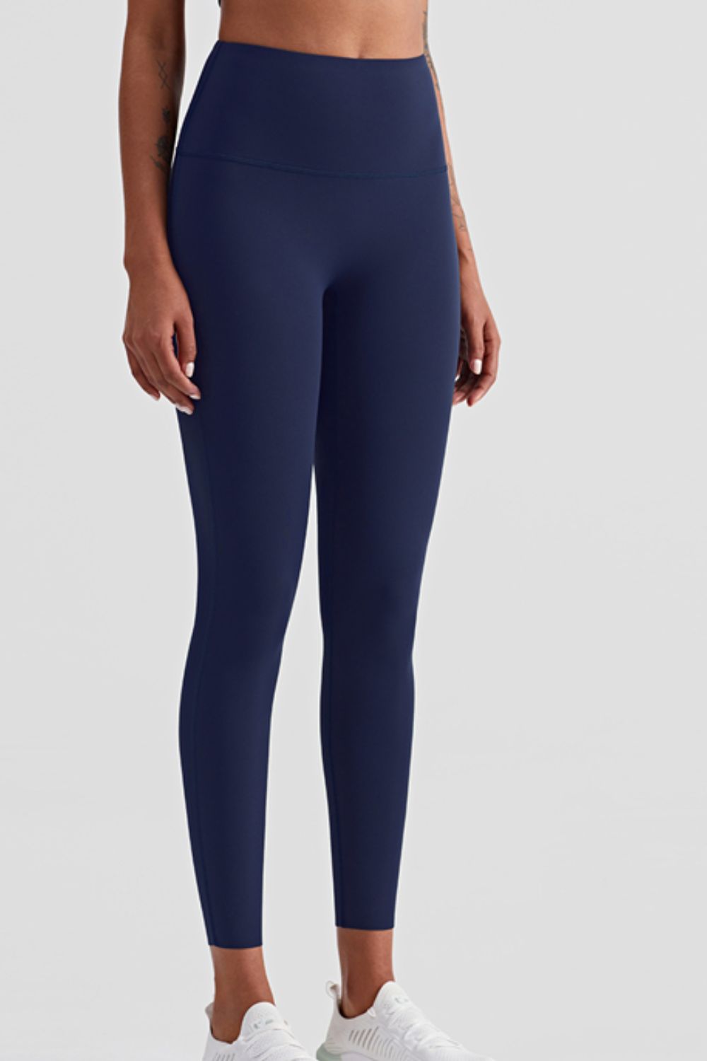 Nahtlose Yoga-Leggings mit hoher Taille und Knöchellänge