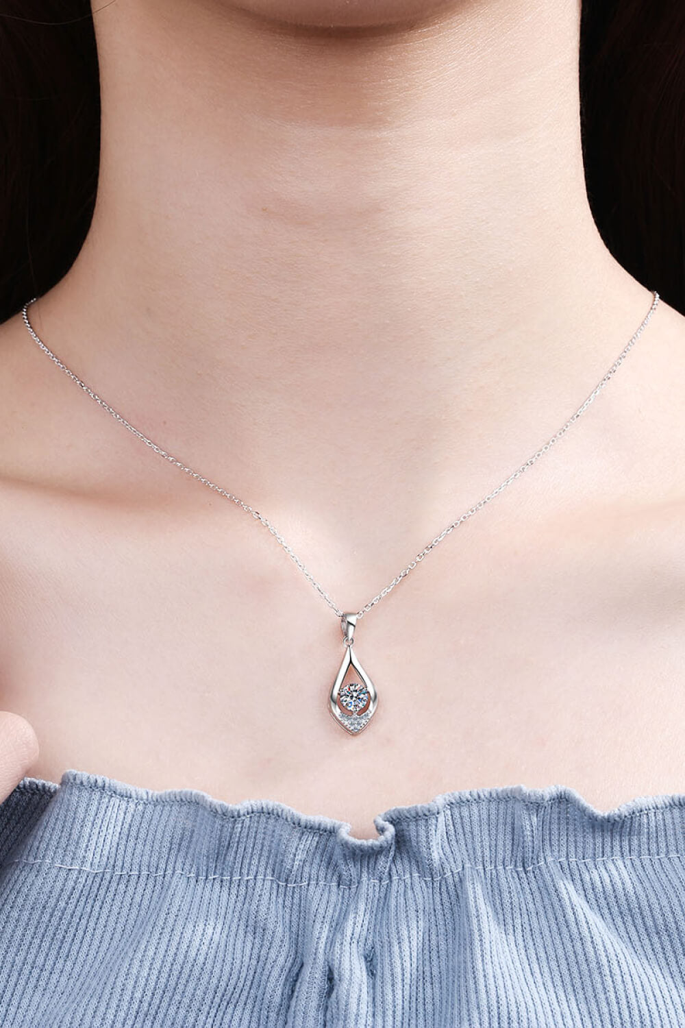 Collier pendentif glamour Always Moissanite