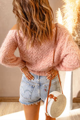 Cable-Knit Eyelash Sweater