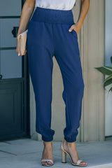 Jogginghose mit gesmokter Taille und Taschen
