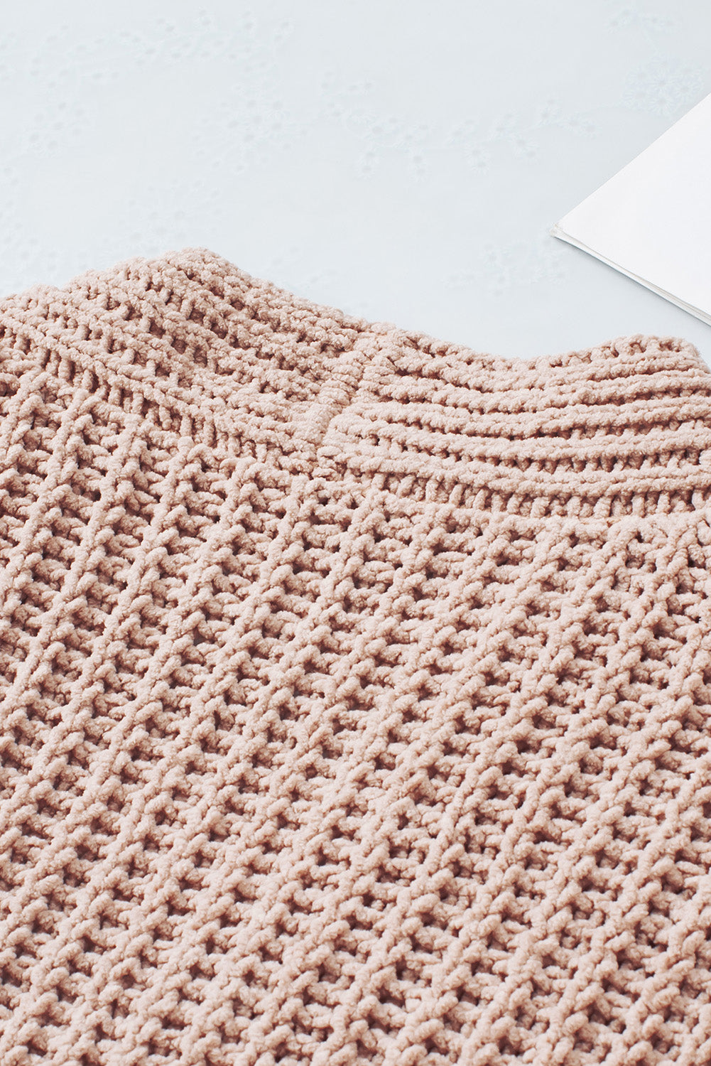 Khakifarbene, einfarbige, lässige Strickjacke mit Knöpfen