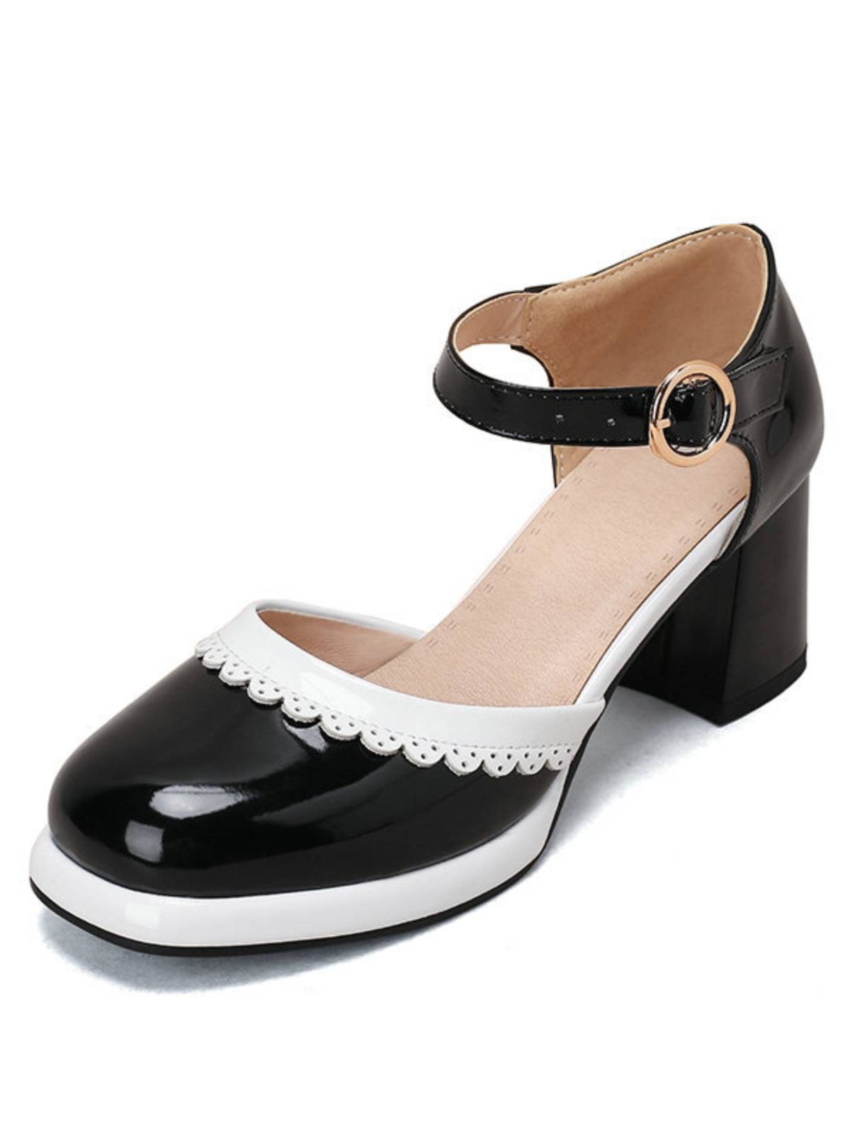 Retro High Heels mit Knöchelriemen