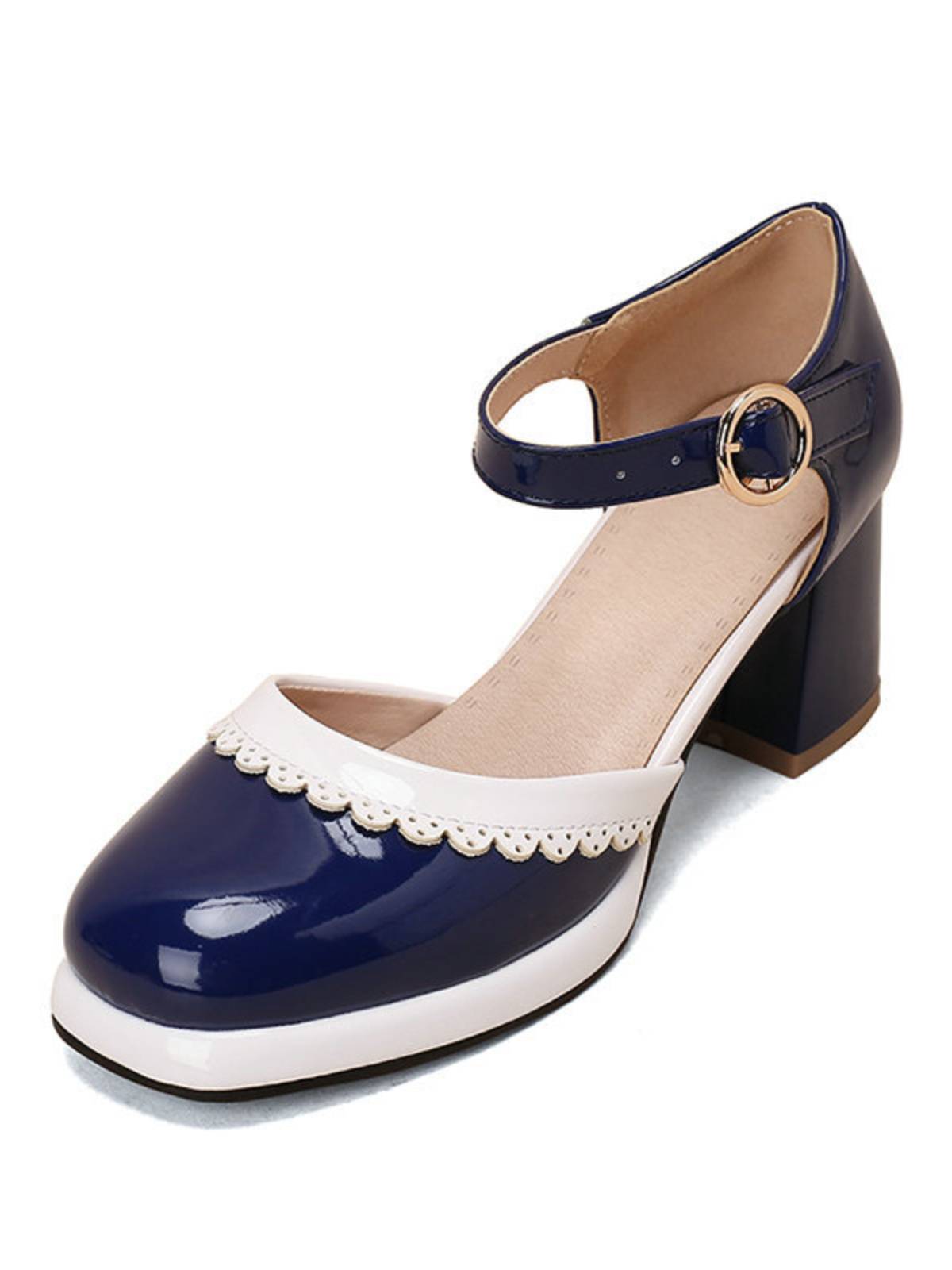 Retro High Heels mit Knöchelriemen