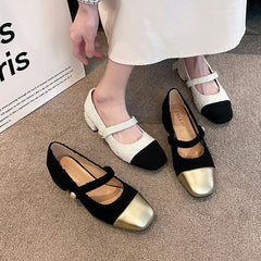 Talons épais rétro Mary Jane pour femmes