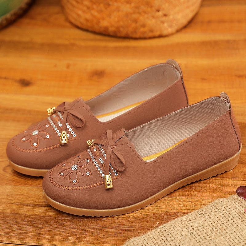 Women's Tendon Sole Mother Spring Slip-on Old