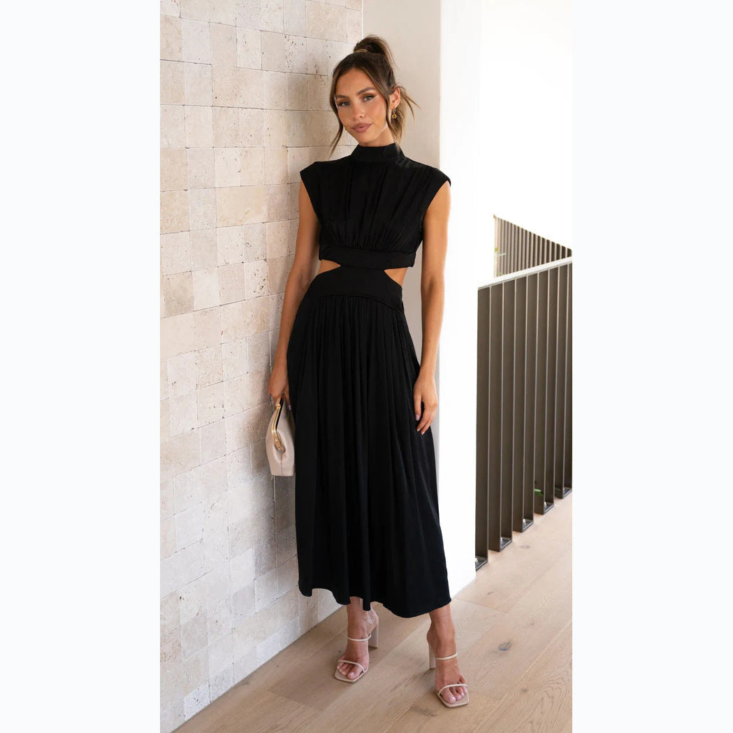 Sweet Street – StCollar – Kurzes, einfarbiges Maxikleid