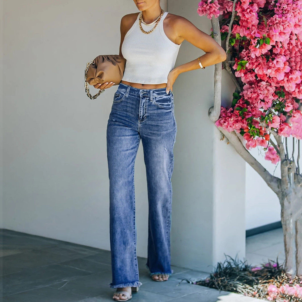 Retro Loose Denim Trousers