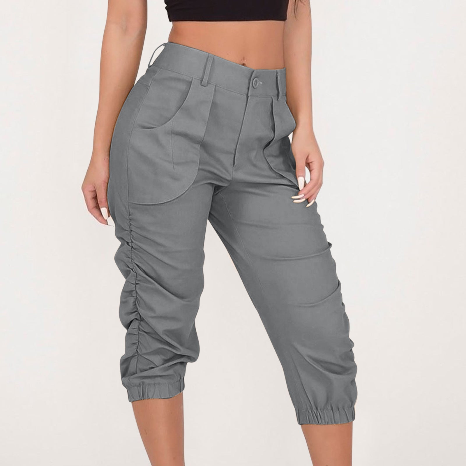 Casual Cropped Pants Workwear Harem Pants