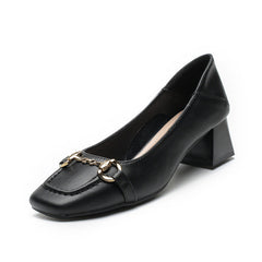 Women's British Style Genuine Mid Chunky