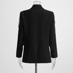 Korean Loose Straight Affordable Luxury Bow Stitching Blazer