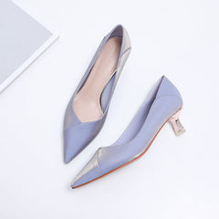 Women's Fu Bridesmaid High Stiletto Satin Mid