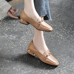 Slouchy Women's Layer Cowhide Pumps Mid