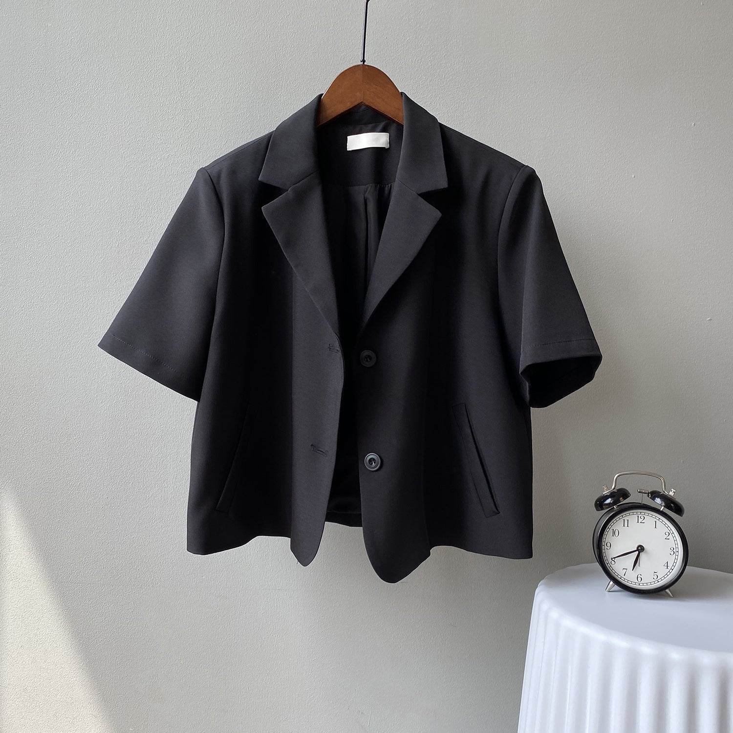 Solid Color Short Sleeved Small Korean Loose Short Small Blazers