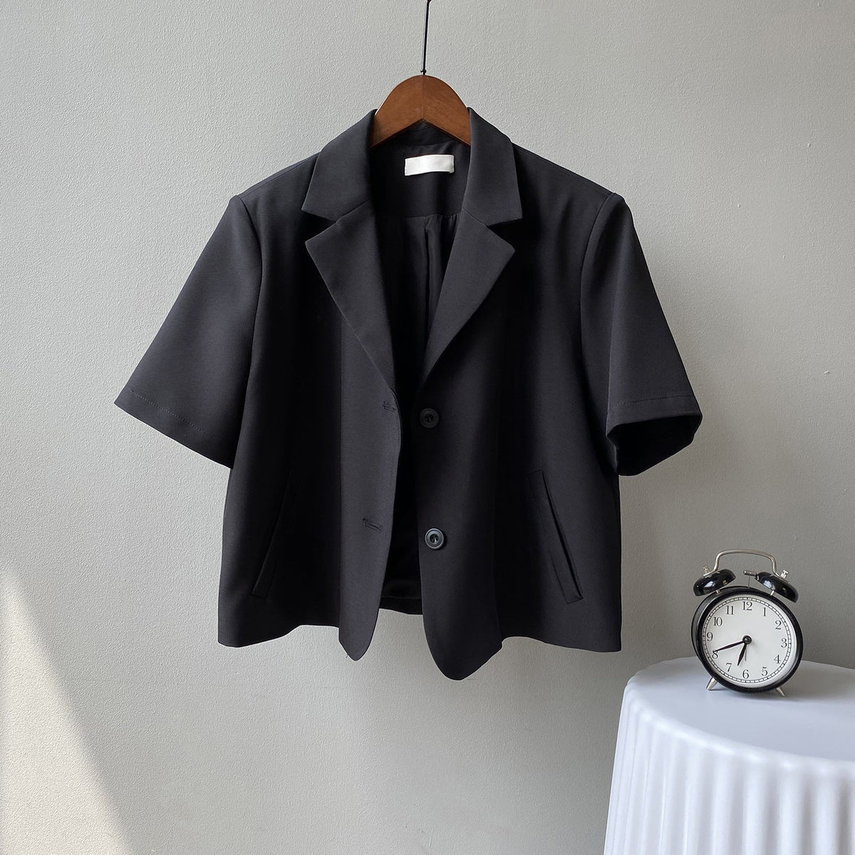 Solid Color Short Sleeved Small Korean Loose Short Small Blazers