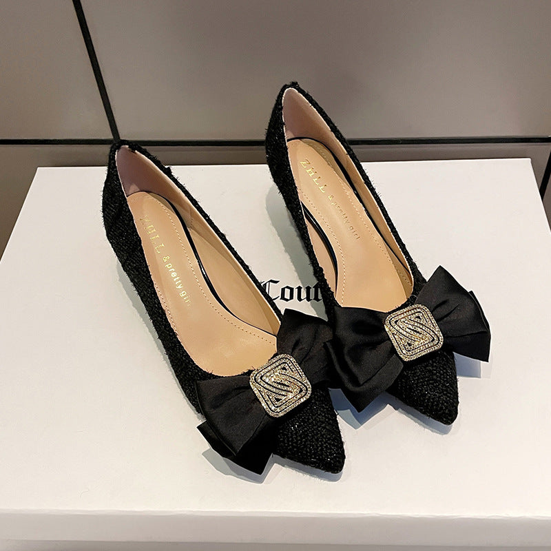 Chaussures de printemps hautes violettes exquises de grande taille pour femmes