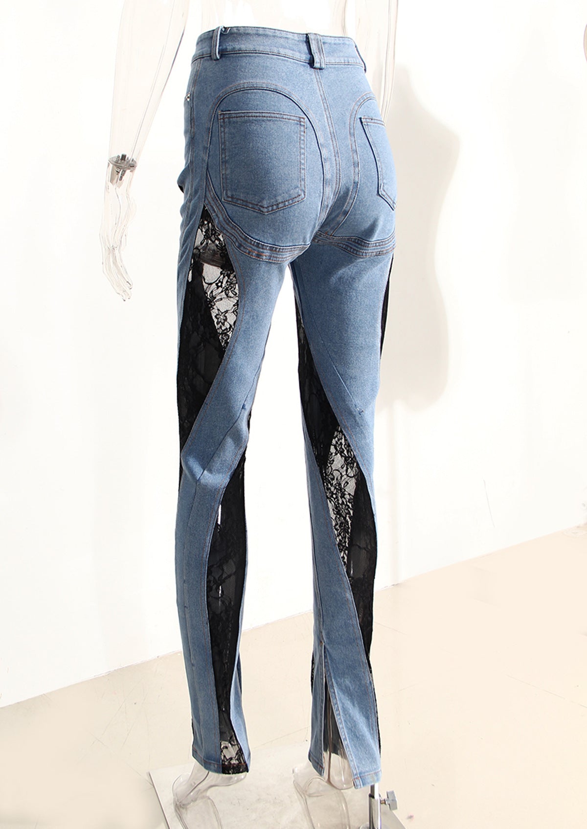 Lace High Waist Slimming Jeans