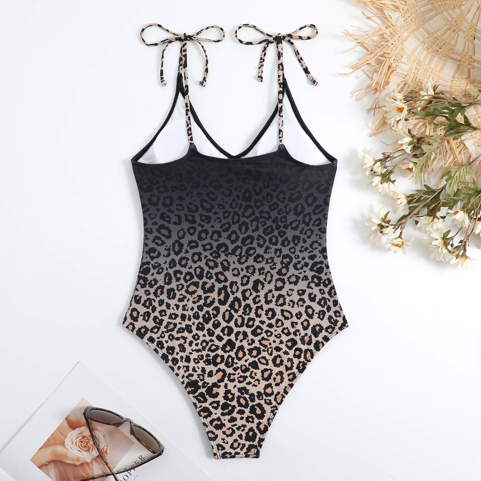 Siamese Conservative Covering Belly Thin Backless Skirt Swimsuit Chiffon Beach Dress