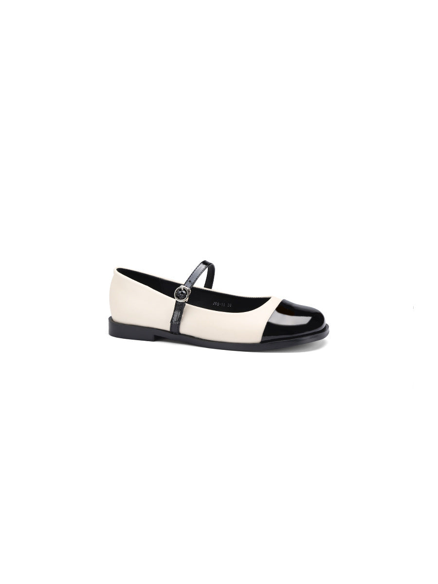 Women's Classic Style Color Matching Mary Jane Flat