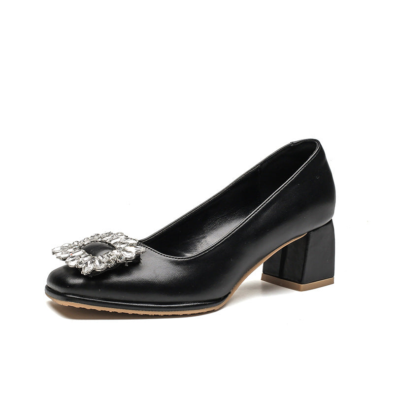 Women's Mary Jane Summer Vintage Low-cut Square Buckle