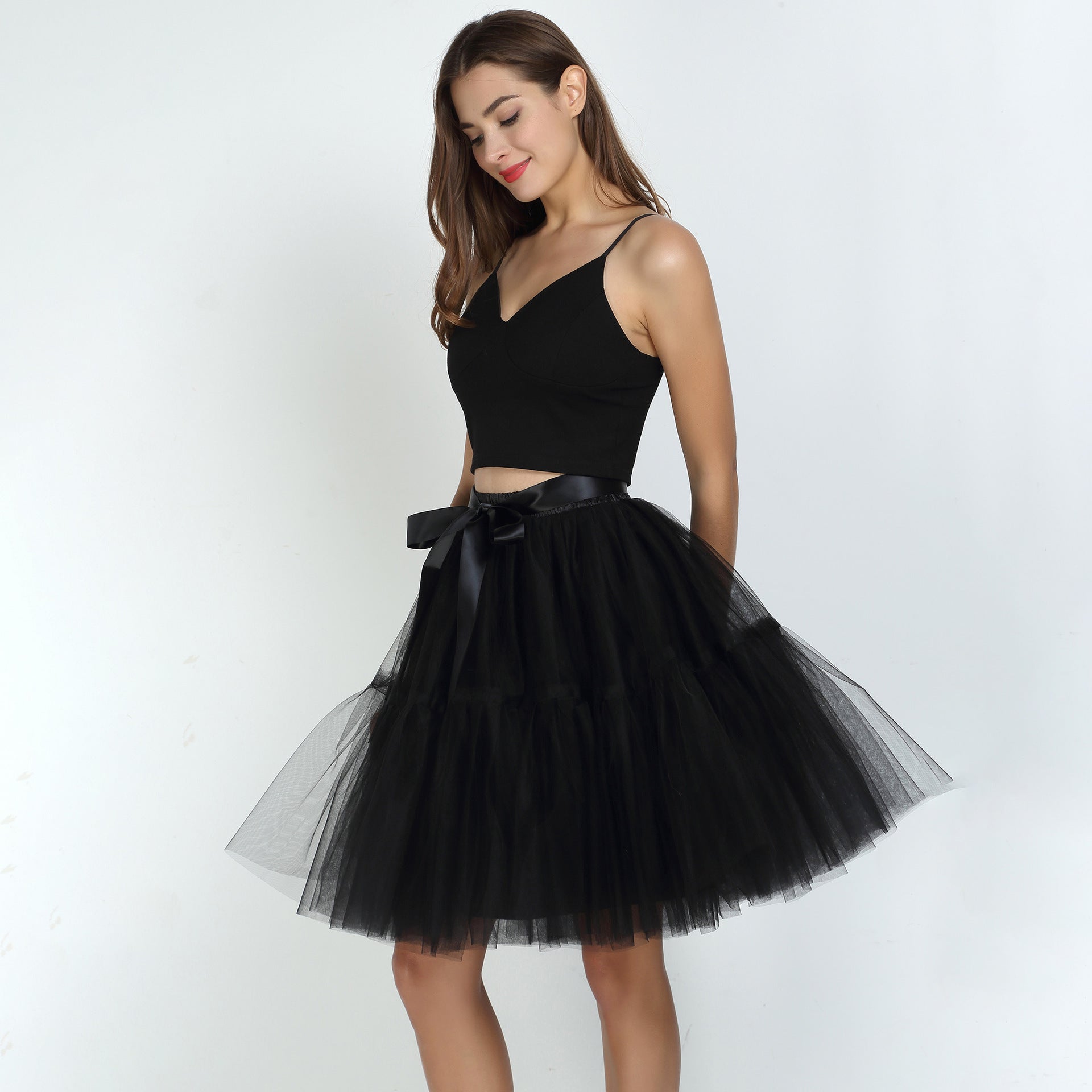 Super Flauschigen Pettiskirt Tüll Rock Multi Layer Grazy Mit Großen Saum Rock Tutu Rock Brautjungfer Nylon