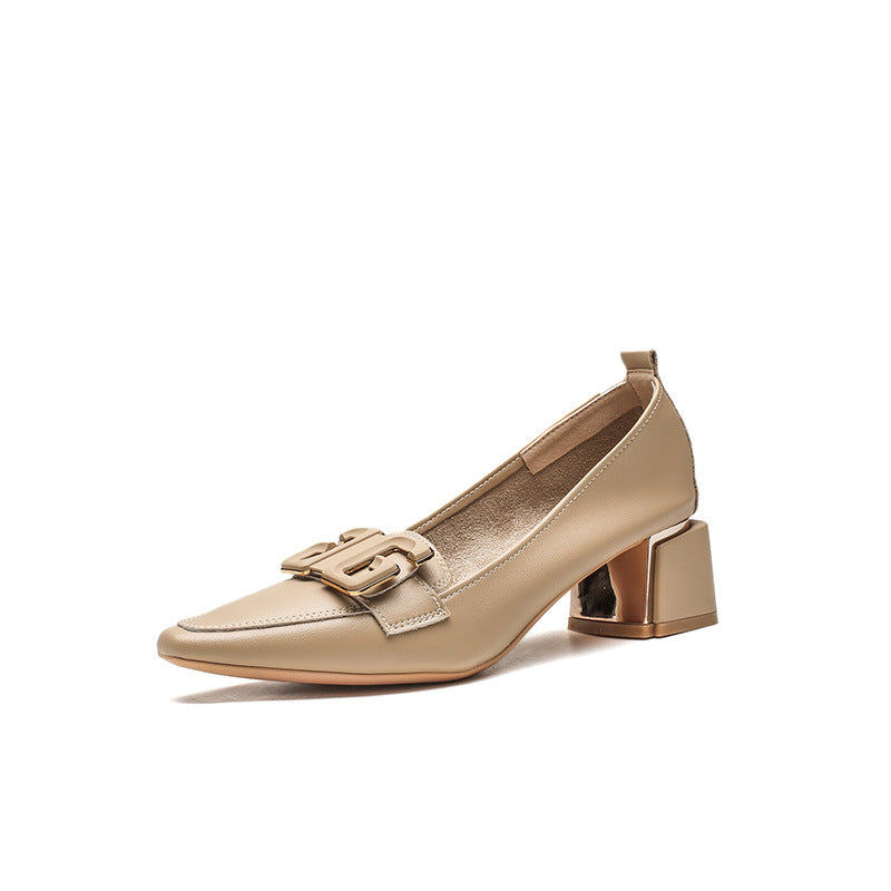 Women's Square Toe Medium-sized Mouth Autumn Soft