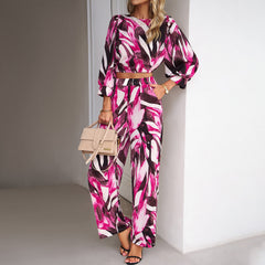 Fall Casual Printing sets Two Piece Set