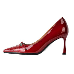 Women's Pointed High Patent Stilettos Genuine